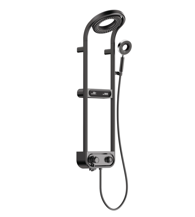 shower rain faucets design rainfall waterfall black mixer hot cold shower set
