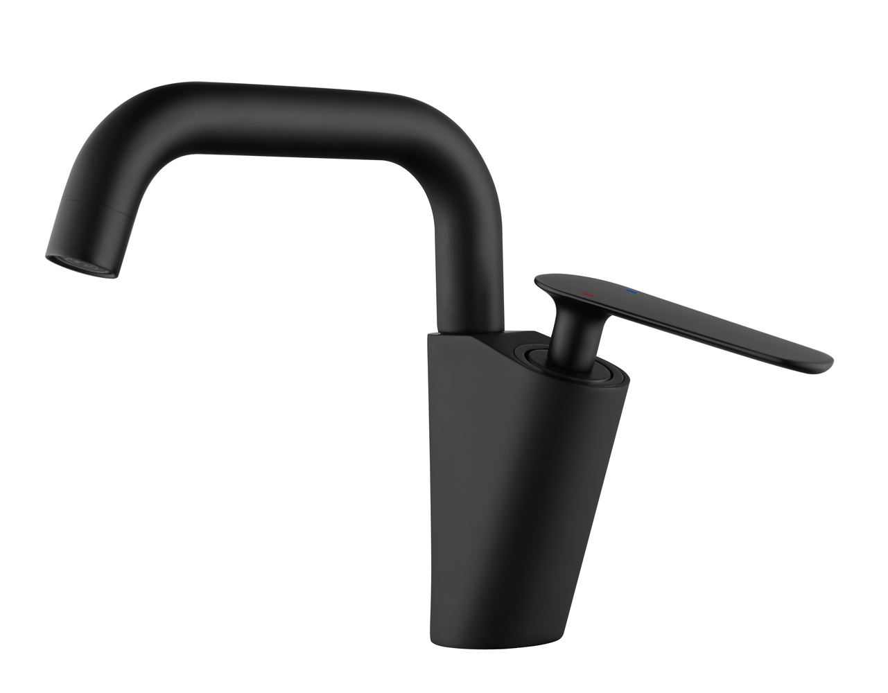 Black Bathroom Faucet Single Handle Bathroom Sink Faucet Matte Black Single Hole Basin Vanity Faucet