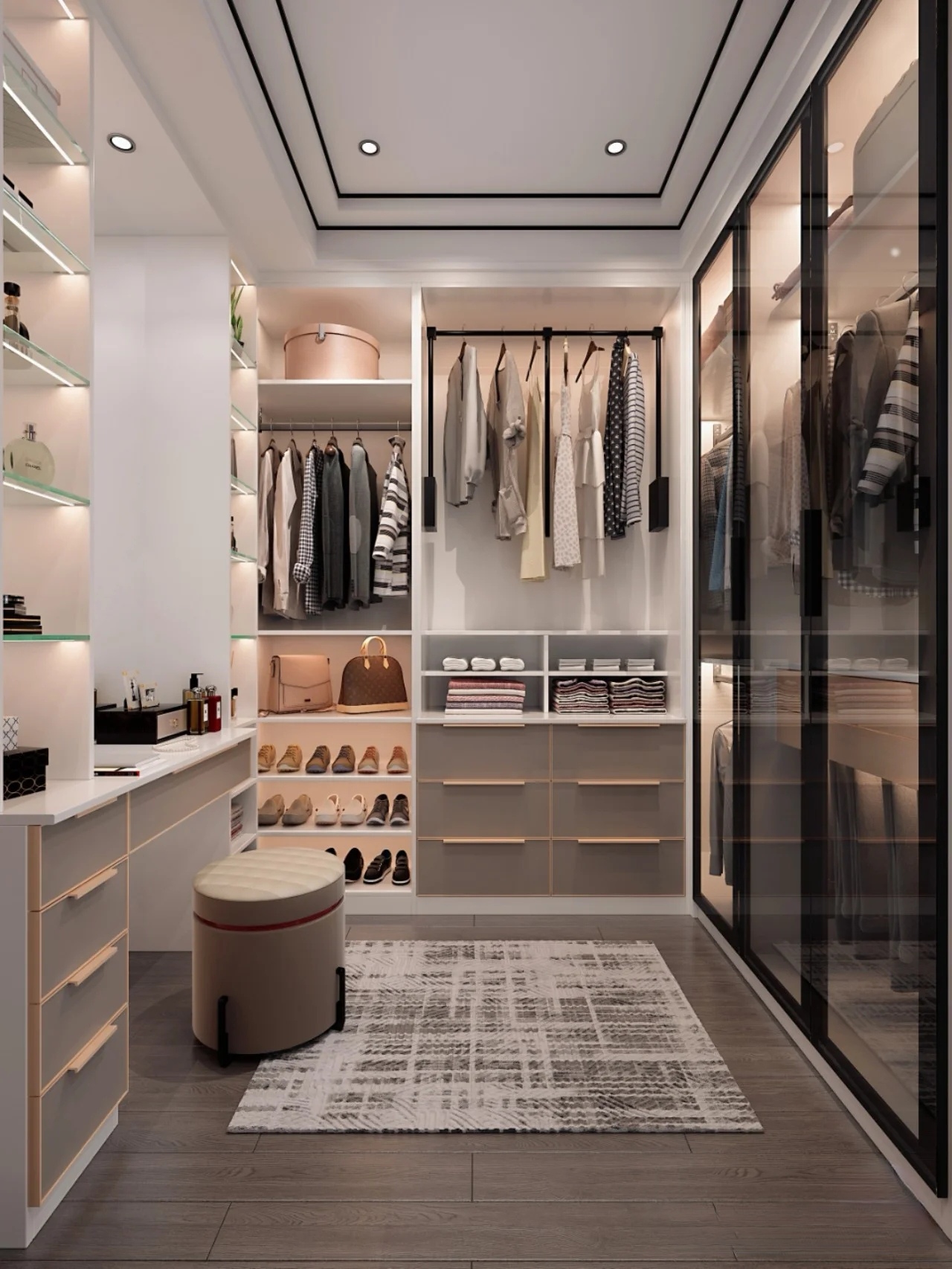 New Products Material Fireproof Boards Customized Wardrobe Room Closet Custom Bedroom Cabinet
