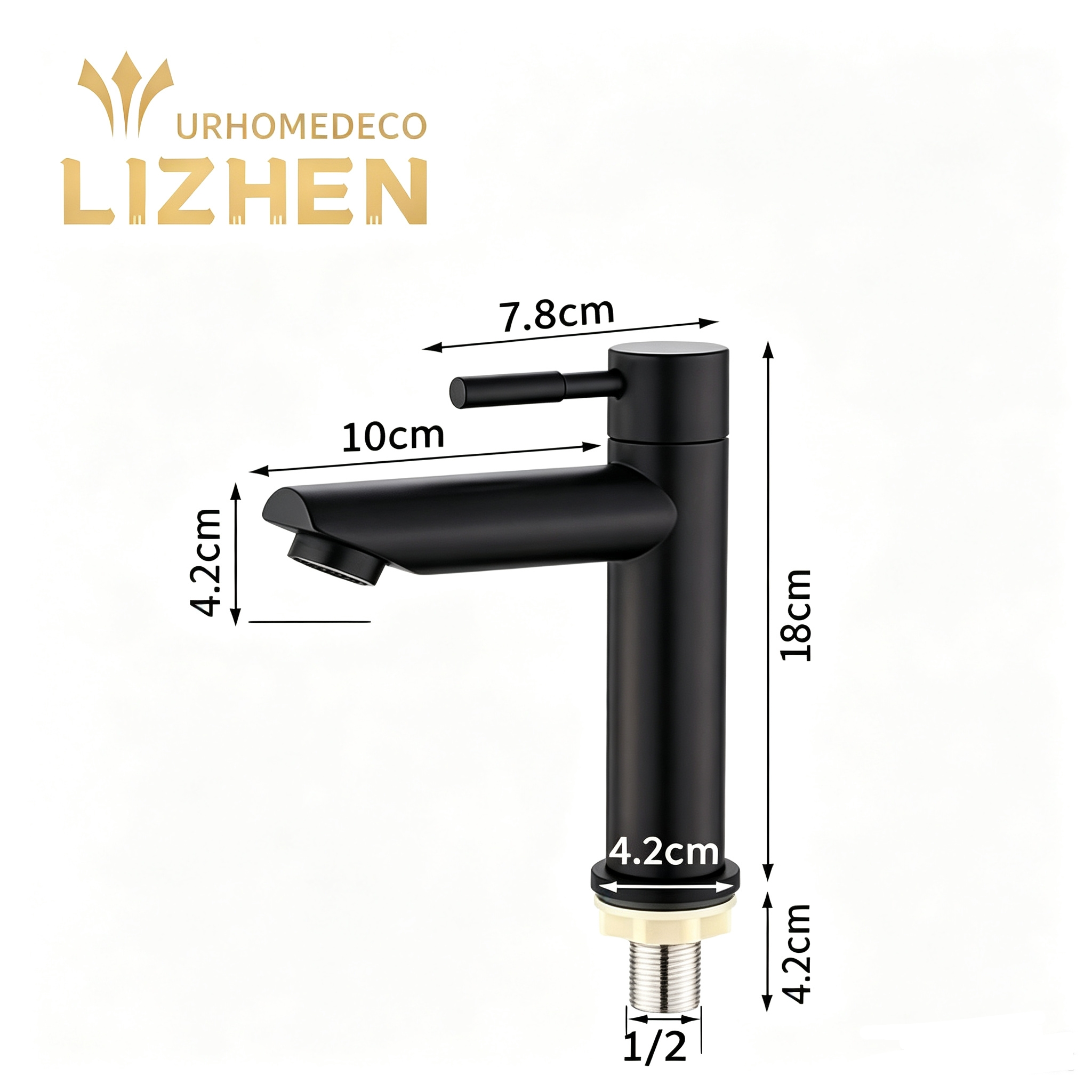 LZ-FA-07 BK Wall Mounted Single Lever Faucet
