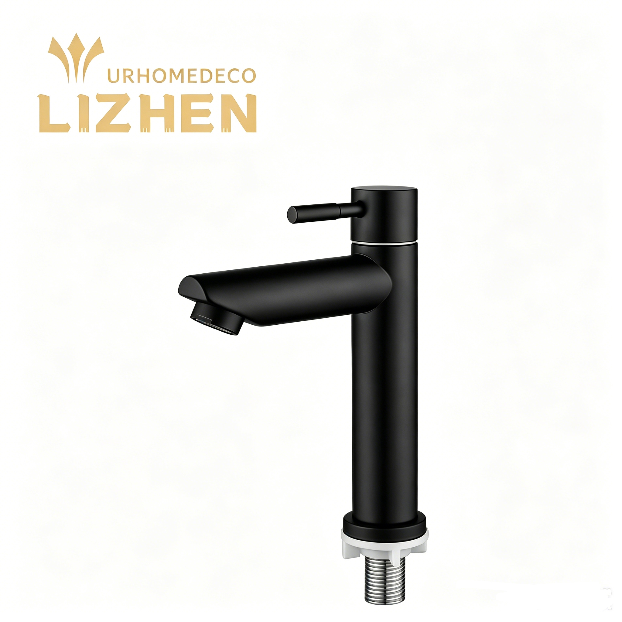 LZ-FA-08BK Wall Mounted Basin Faucet 304 Stainless Steel Matte Black Finish